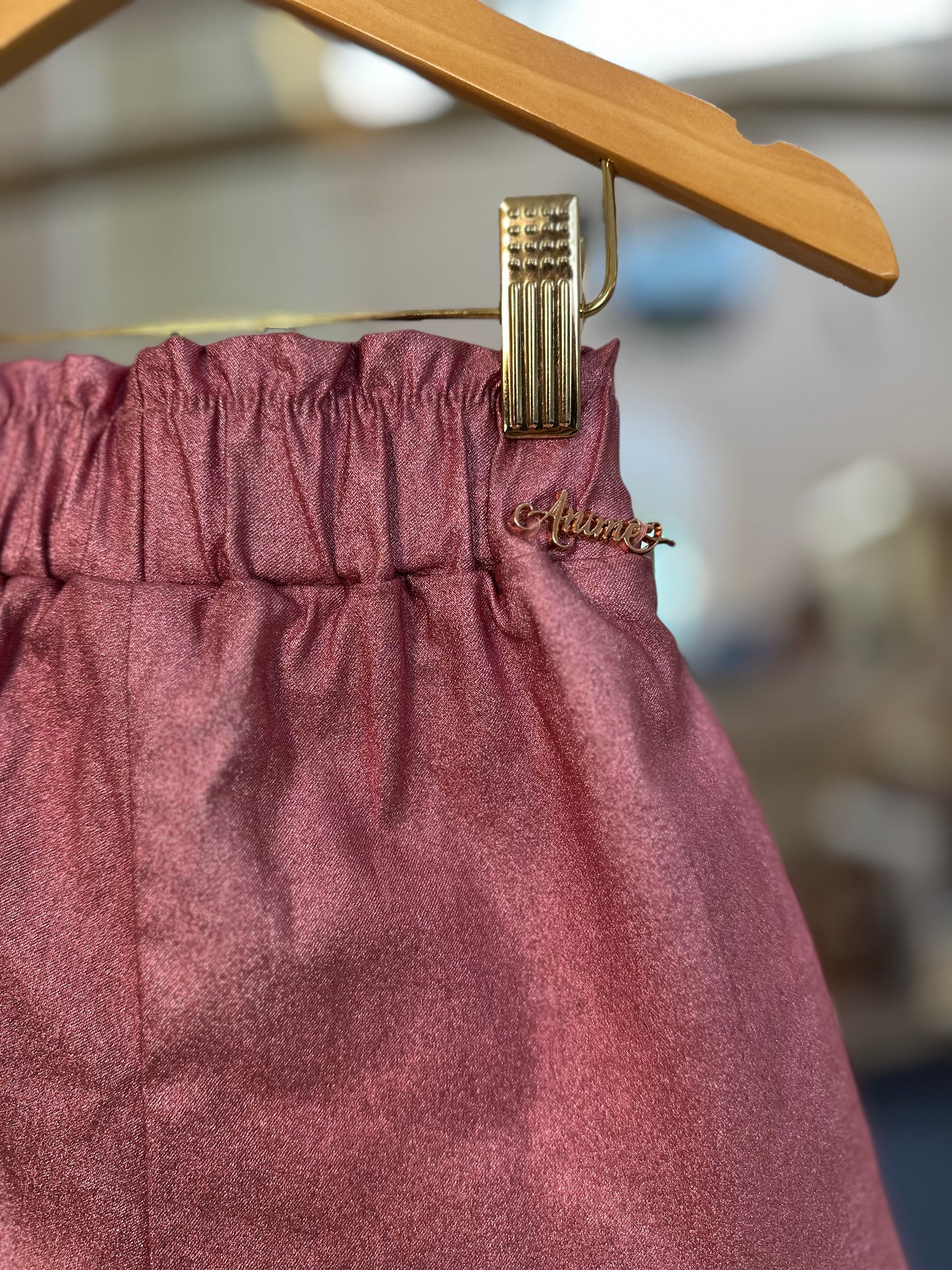 Shorts Infantil Metalizado Clássico Rose - Animê