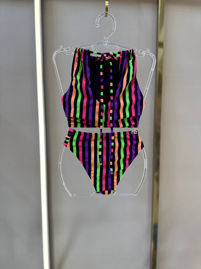 Biquíni Teen Cropped Bia Stripes - Siri Kids
