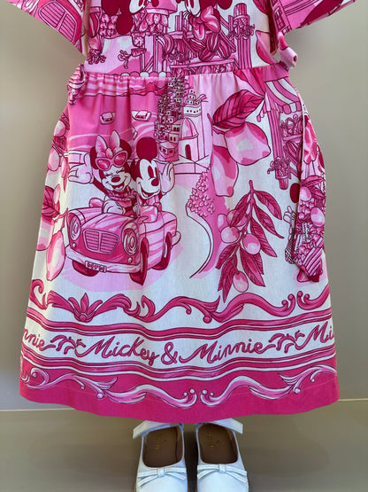 Vestido Infantil Barrado Minnie - Animê