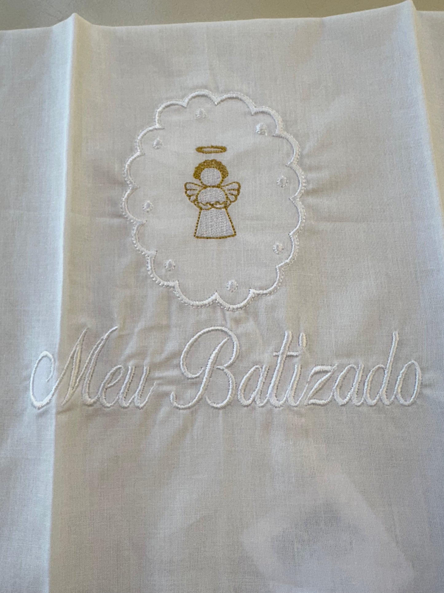 Toalha Luxo Batizado Branca - Roana