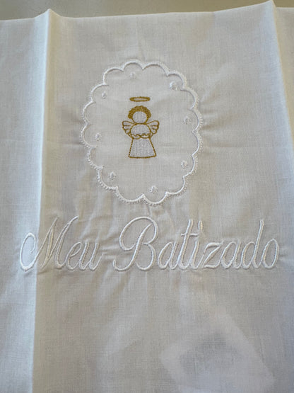 Toalha Luxo Batizado Branca - Roana