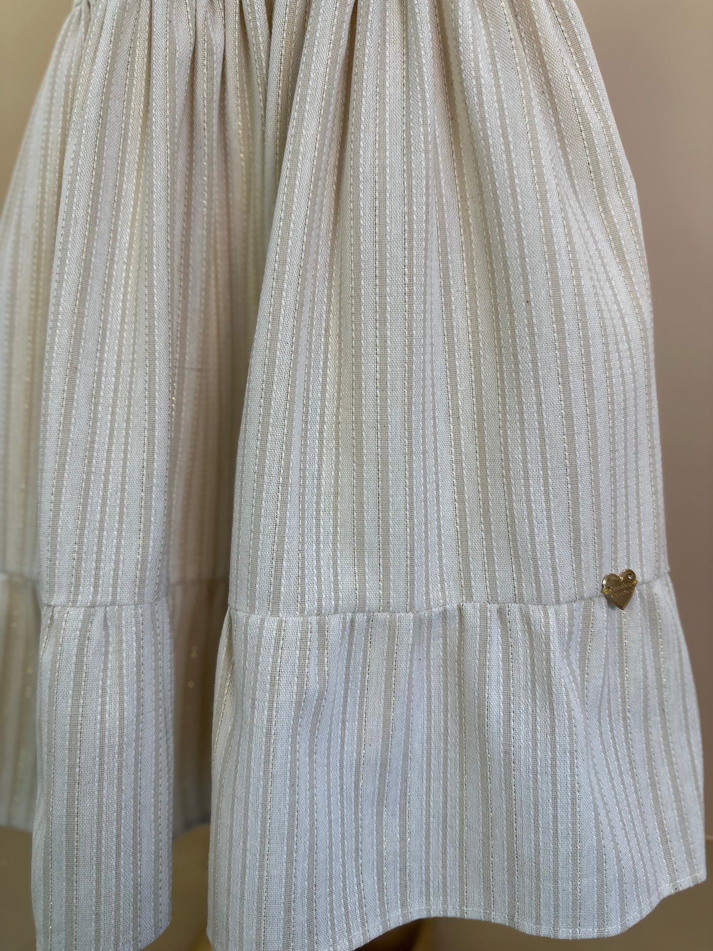 Vestido Infantil Linho com Renda e Laço - Gabriela Aquarela