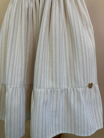 Vestido Infantil Linho com Renda e Laço - Gabriela Aquarela
