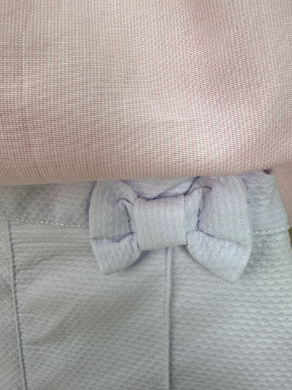 Bata Bebê com Culote Rosa Rendas Brancas e Bordados - Roana