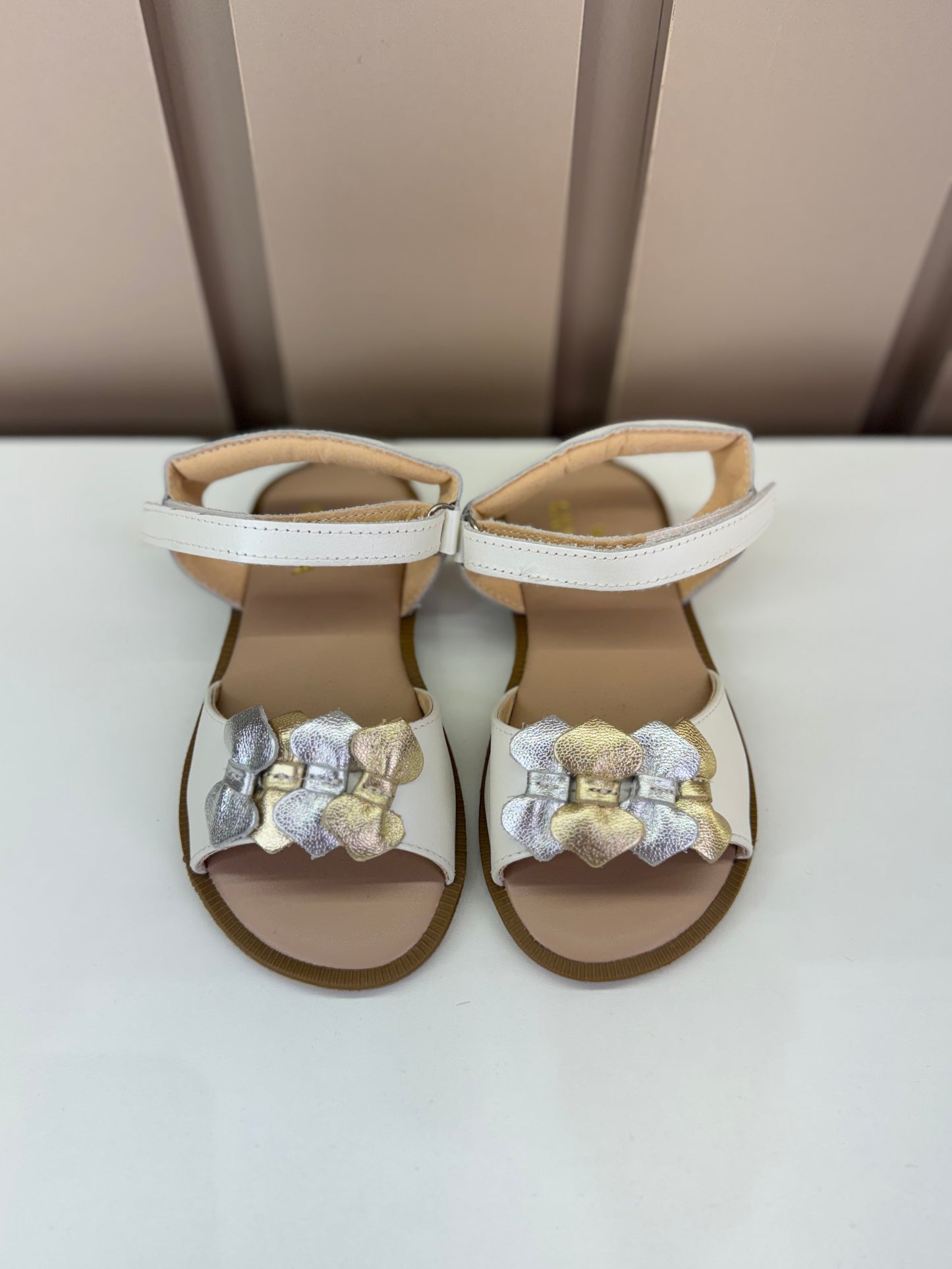 Sandália Infantil Lacinhos Branca Perolada - Gracia