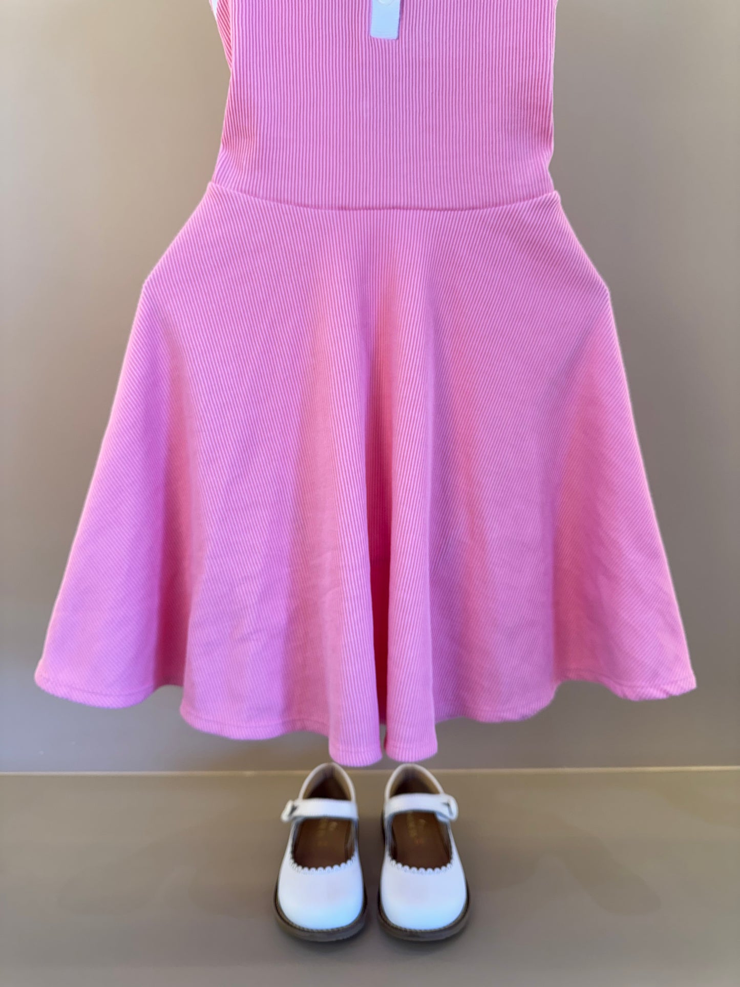 Vestido Infantil Gola Polo Rosa - Infanti