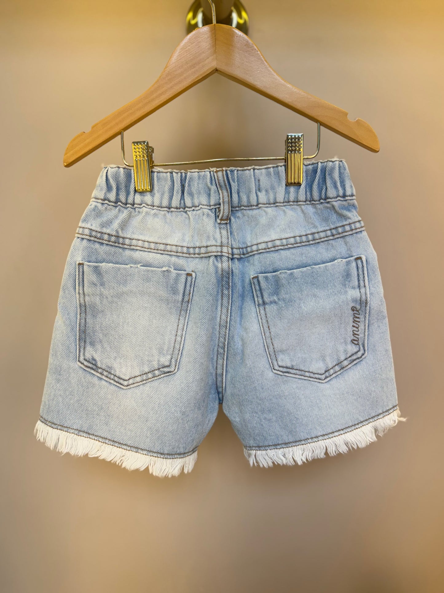 Shorts Jeans Infantil Botas - Animê