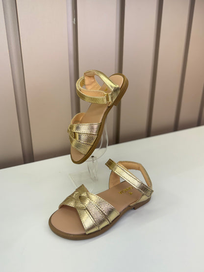 Sandália Infantil Trançada Dourada - Gracia