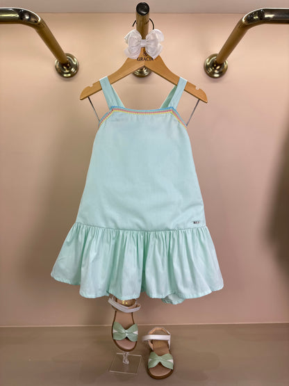 Vestido Infantil Algodão Jumper Verde Claro - Beabá