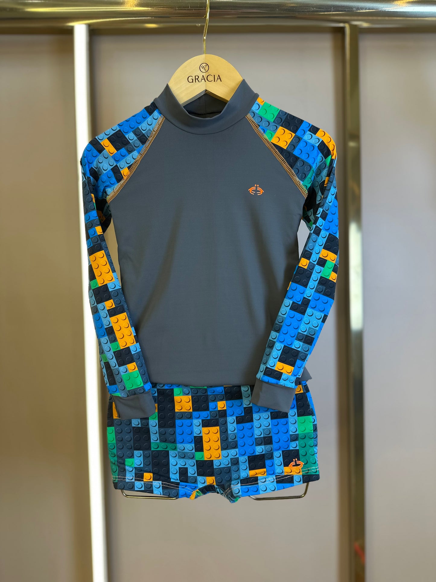 Conjunto Infantil Blusa Proteção UV e Sunga Lucca Lego - Siri Kids