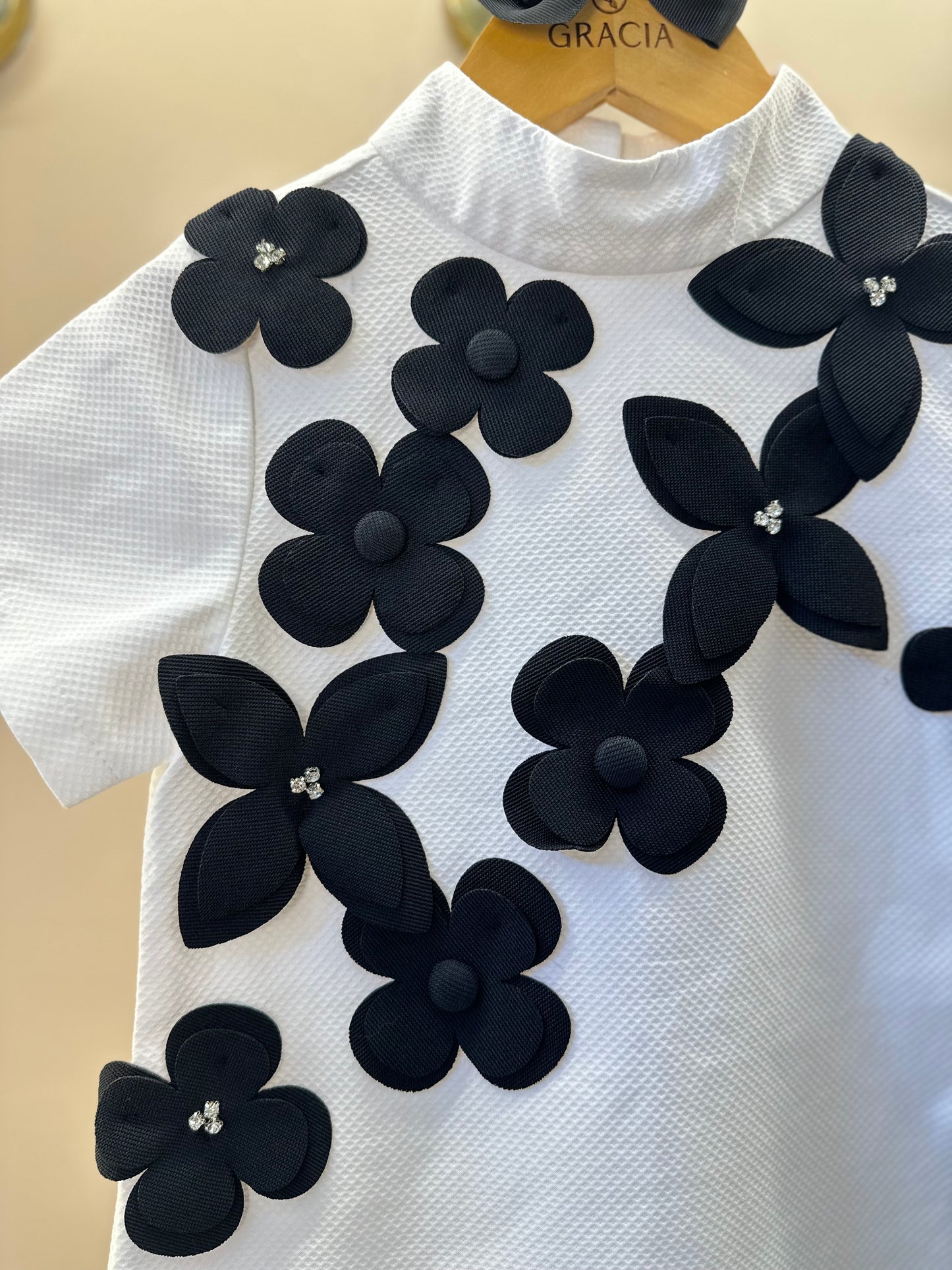 Vestido Infantil Jumper Piquet Sofia Flores - Um Mais Um