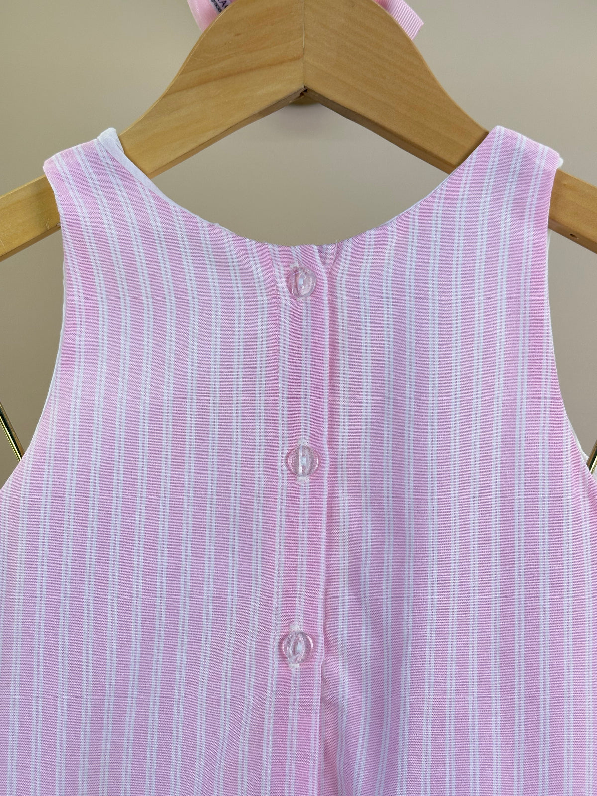 Conjunto Infantil Blusa Laço Pérolas e Shorts Saia Rosa Listrado - Petit Cherie