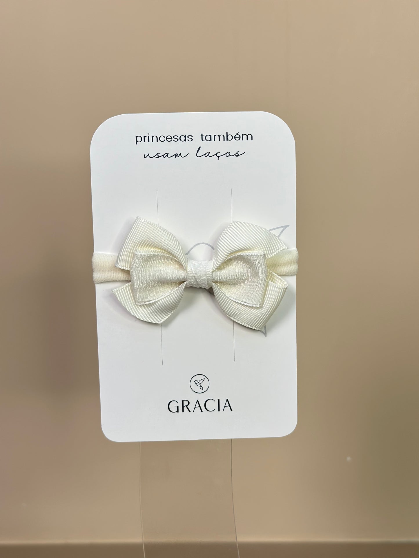 Faixinha Catavento Special Shine Organza Off White - Gracia