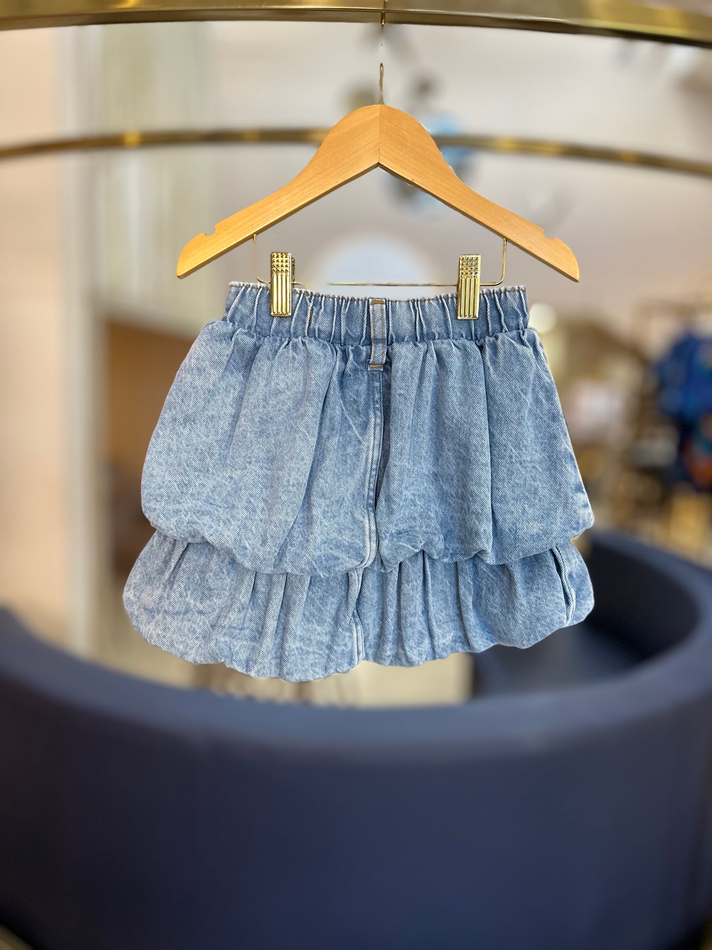 Saia Jeans Infantil Balonê - Animê