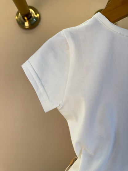 Blusa Infantil Cotton Ursinhas Laços de Cristais e Short Infantil Sarja Babados Ursinhos e Cristais - Pituchinhus