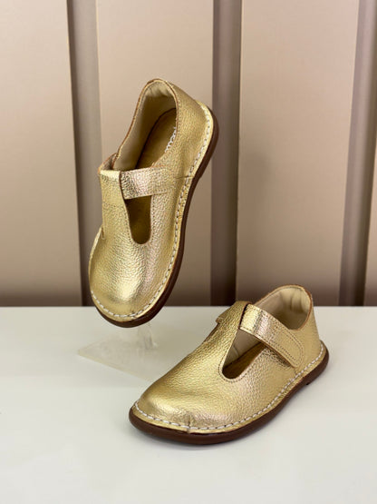 Sapato Infantil Couro Colegial Dore - Petit Cheval