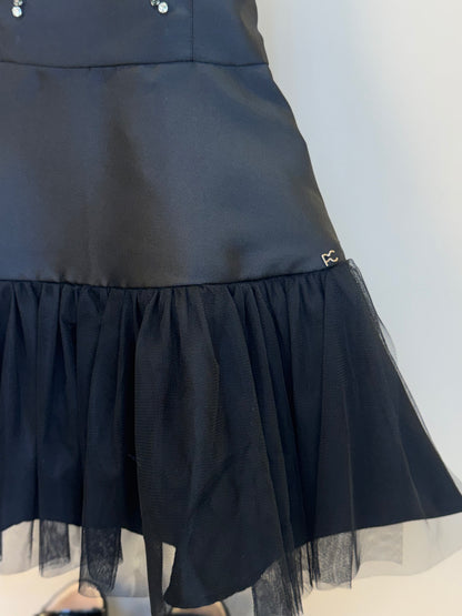 Vestido Infantil Zibeline com Tule e Strass - Petit Cherie
