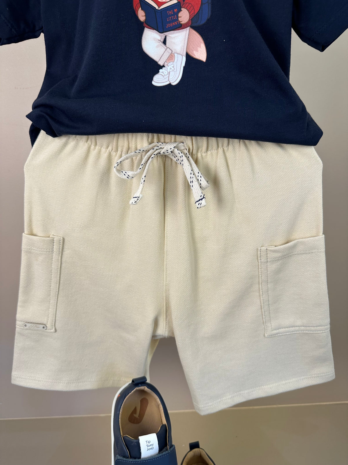 Conjunto Infantil Camiseta With Fox e Bermuda - Little Johnny