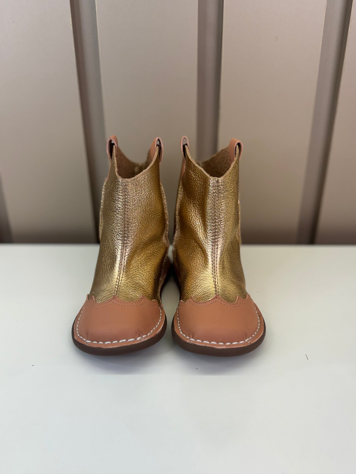Bota Infantil Cow Peach e Cobre - Petit Cheval