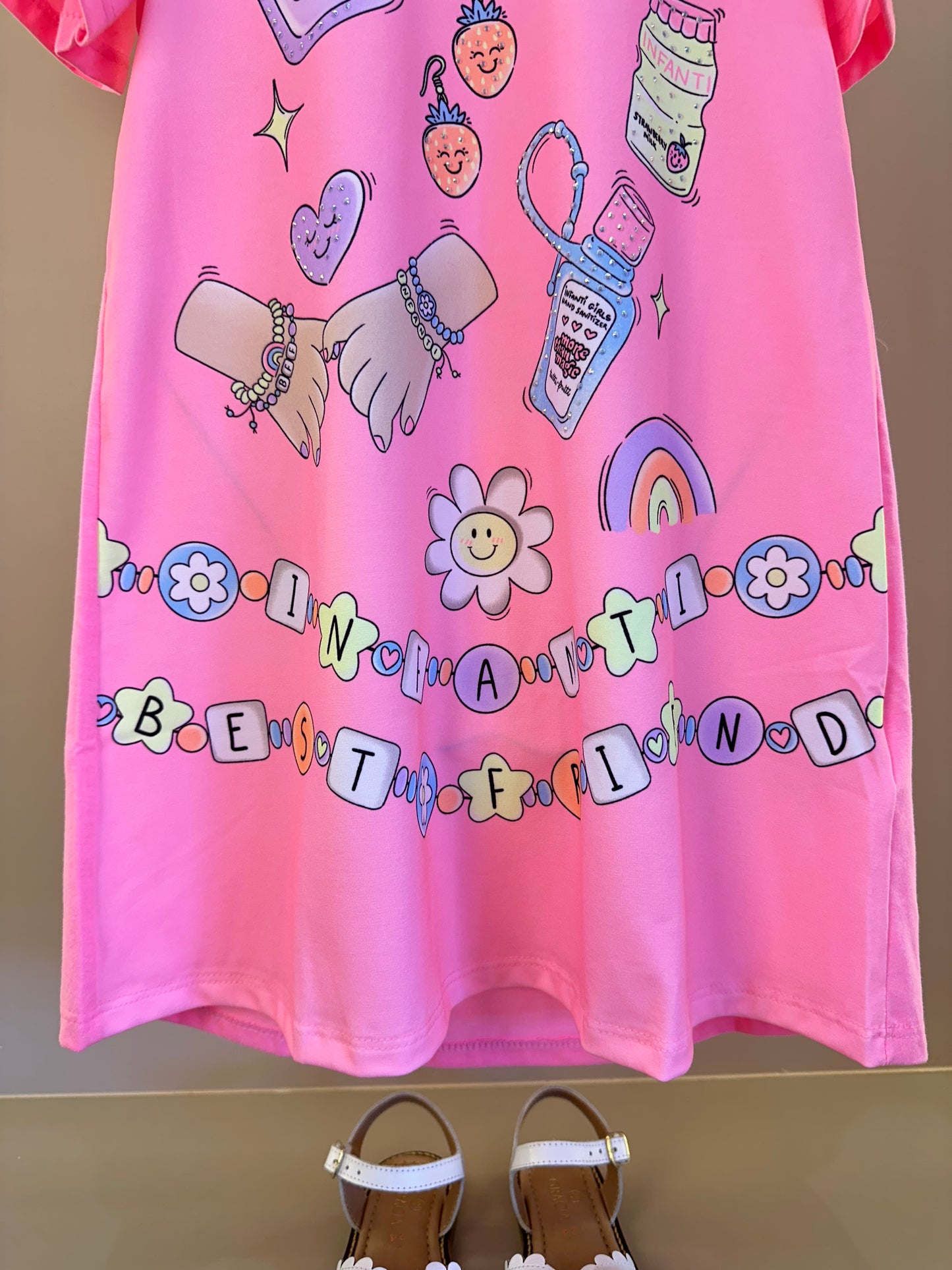 Vestido infantil Best Friend Pulseiras - Infanti