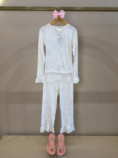 Pijama Infantil Comfy Blusa ML e Calça Butterfly Off White - Conforteca