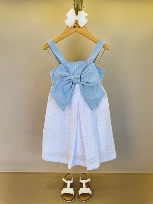 Vestido Infantil Big Laço e Laise - Luluzinha