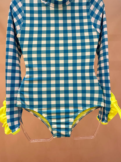 Body Infantil Aline Est. Vichy Limão - Siri Kids