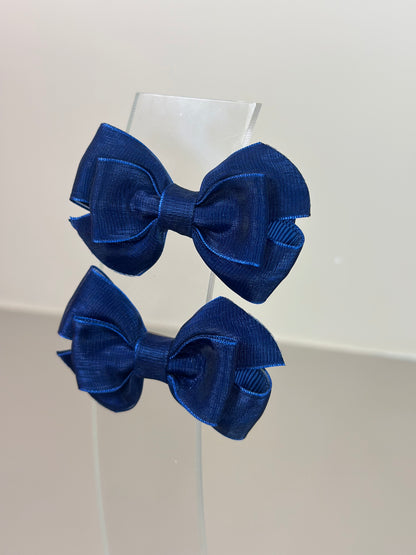 Laço Infantil Special All Organza Marinho Parzinho P - Gracia