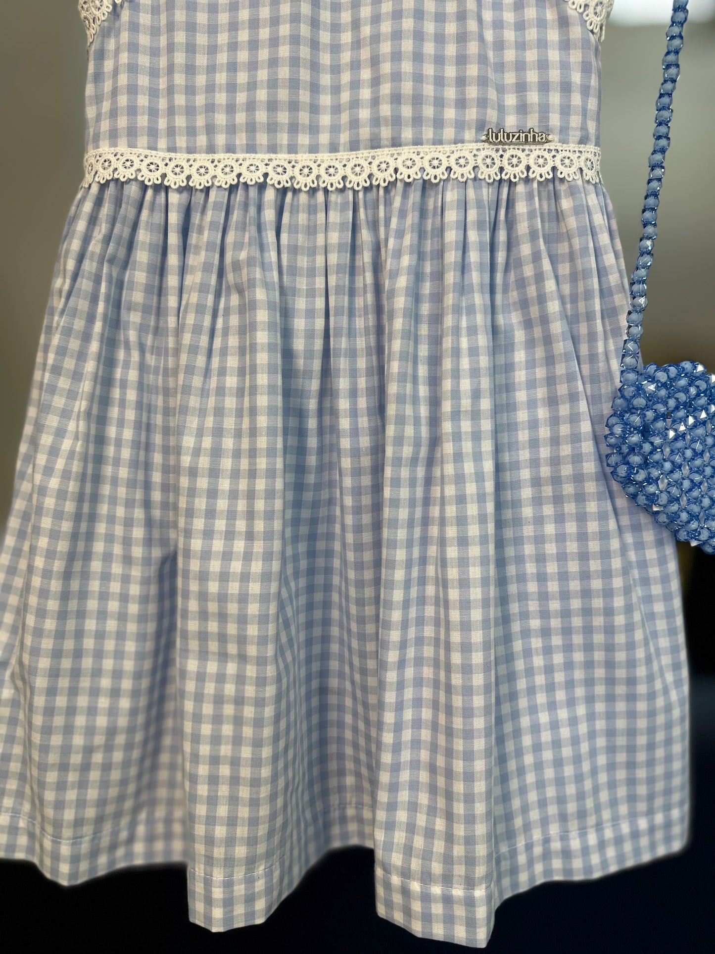 Vestido Infantil Clássico Flores de Crochê - Luluzinha