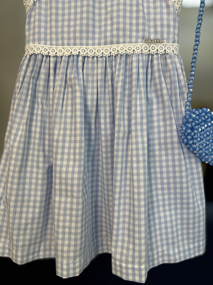 Vestido Infantil Clássico Flores de Crochê - Luluzinha