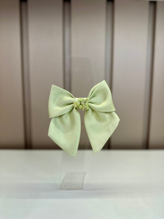 Laço Infantil Bouquet Flores Verde - Mio bebê