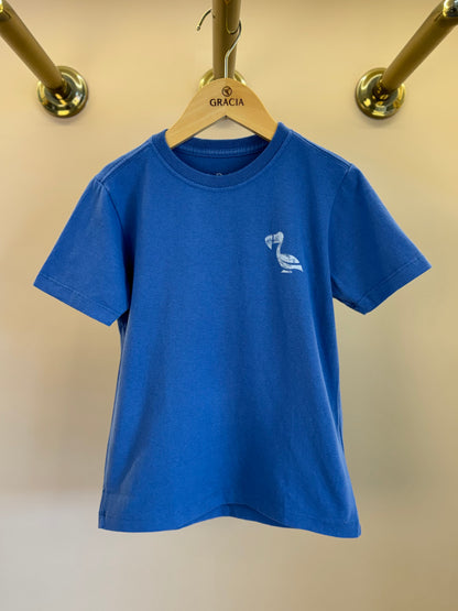 Camiseta Infantil Algodão Skate Azul - Dudes