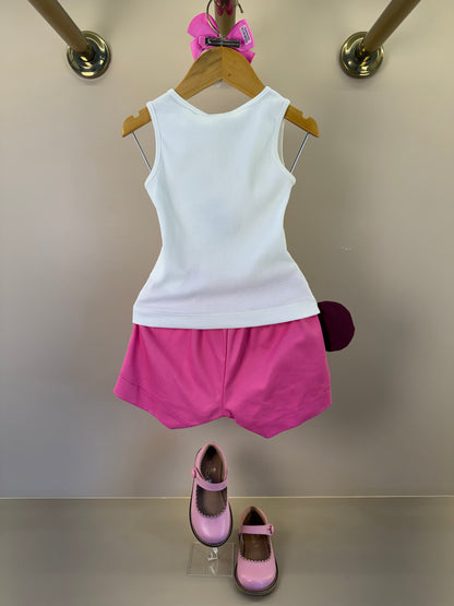 Conjunto Infantil Blusa e Shorts Saia Minnie Mouse - Animê