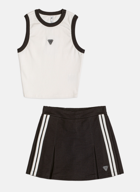 Conjunto Teen Regata e Short - Saia Preto - Authoria