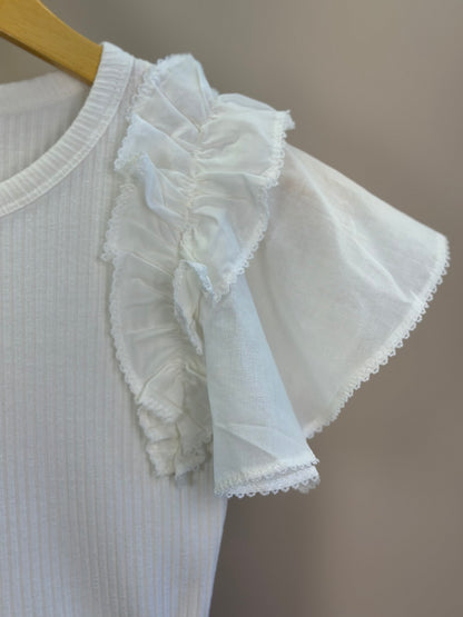 Conjunto Teen Blusa Babados Mangas Voil e Saia Viscose Verde Oliva - Two In