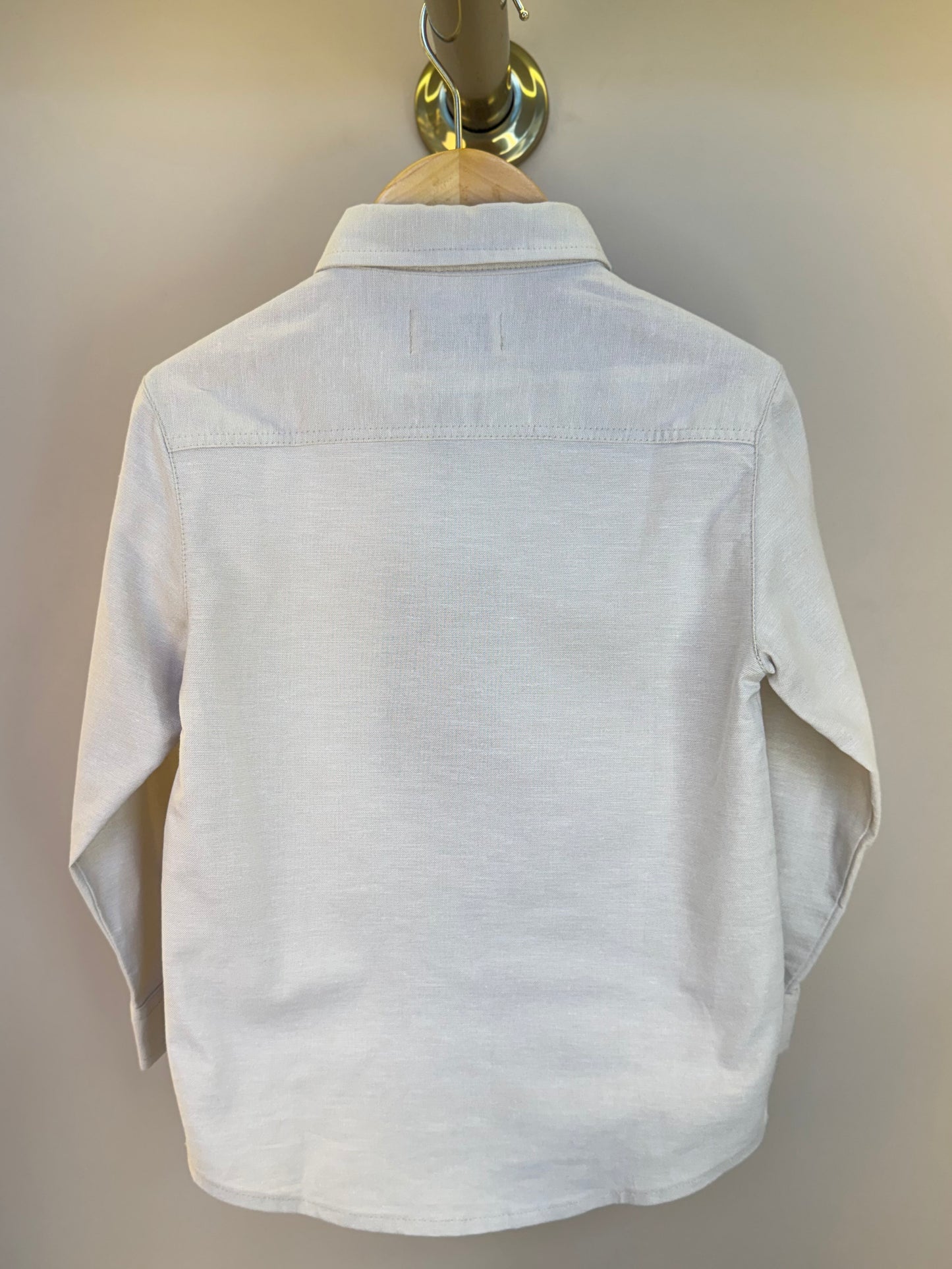 Camisa Infantil Social Oxford Bege - Dame
