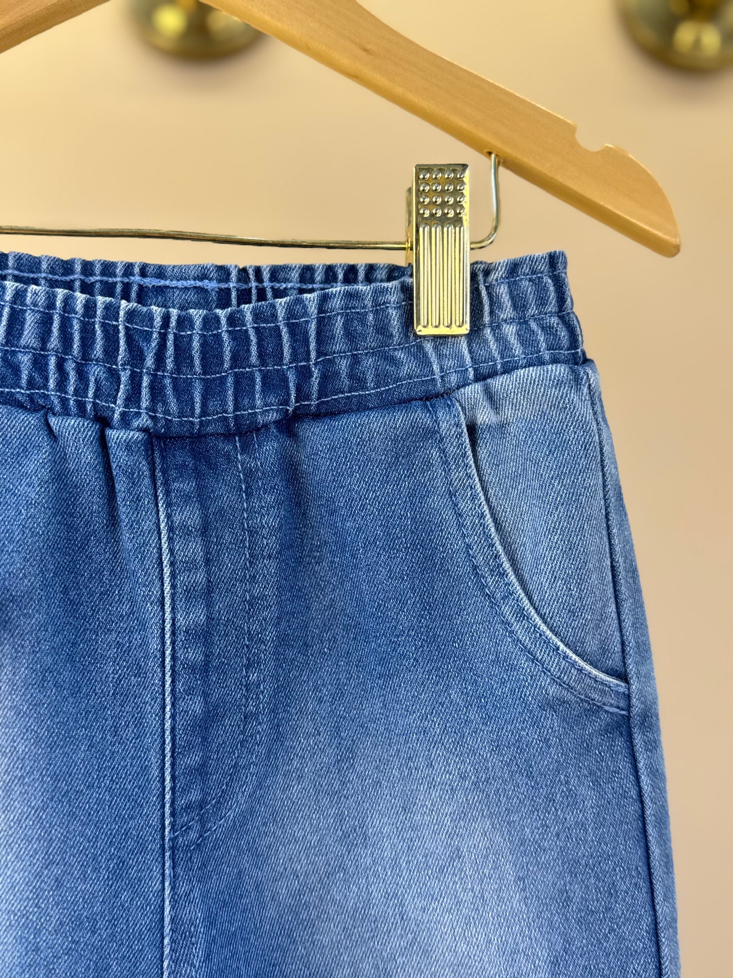 Calça Infantil Jogger Ursinho Jeans - Gabriela Aquarela