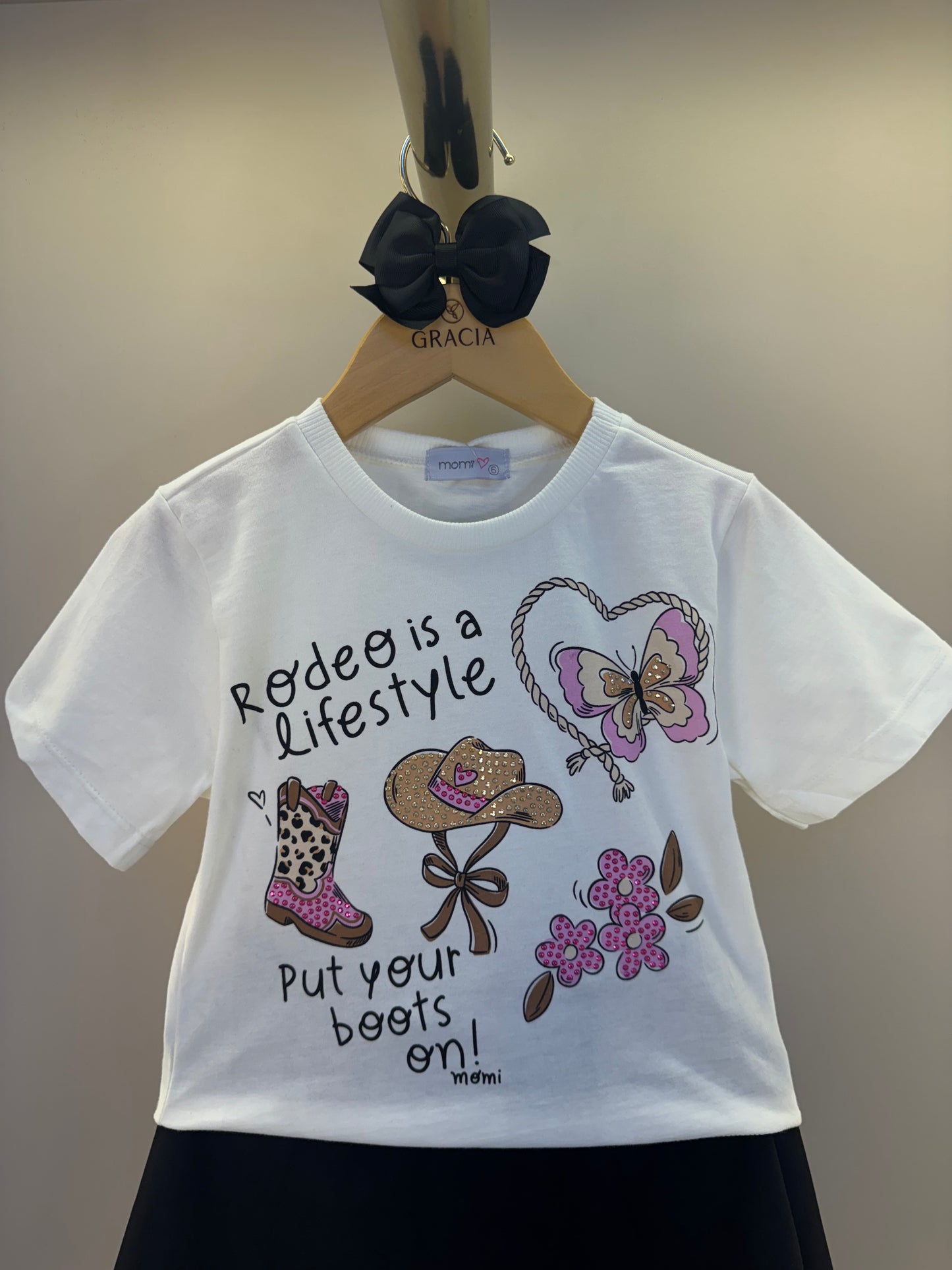 Conjunto Infantil Blusa Rodeo e Saia - Momi