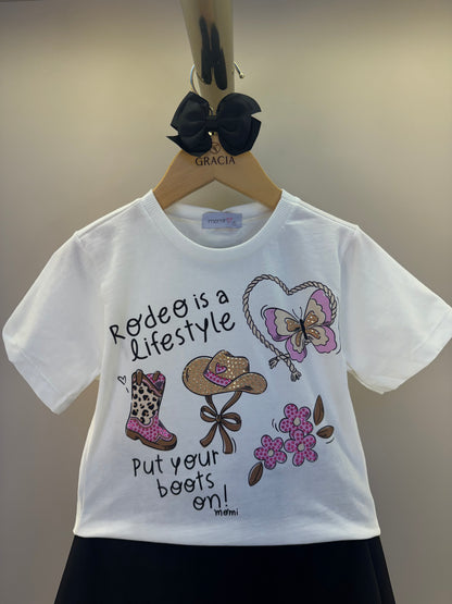Conjunto Infantil Blusa Rodeo e Saia - Momi