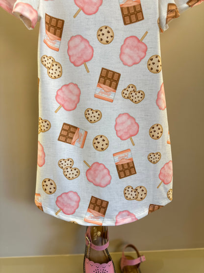 Vestido Infantil Molecotton Meus Doces Favoritos Bege Claro - Infanti