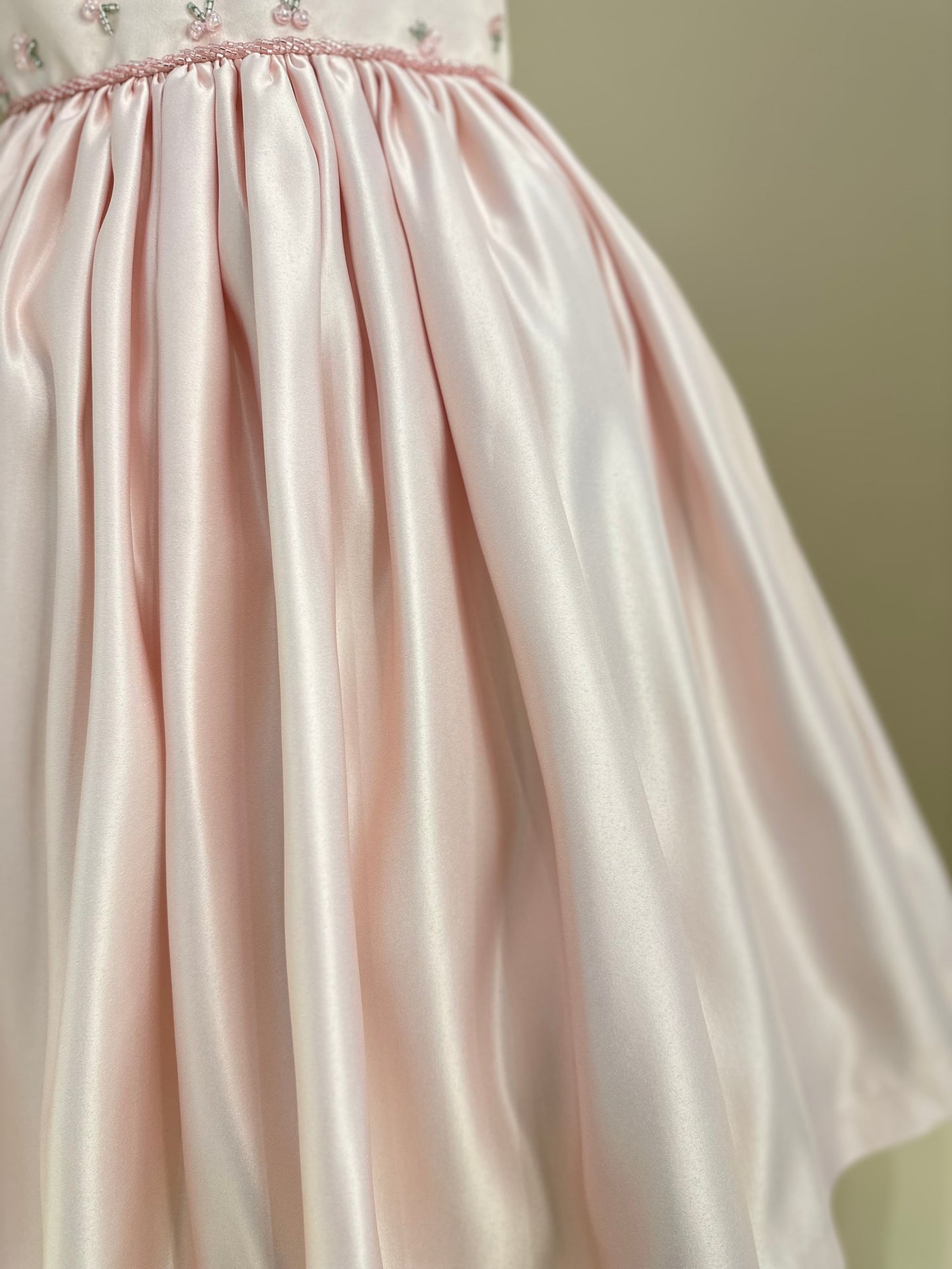 Vestido Infantil Festa Bordado Pêssego - Mio Bebê