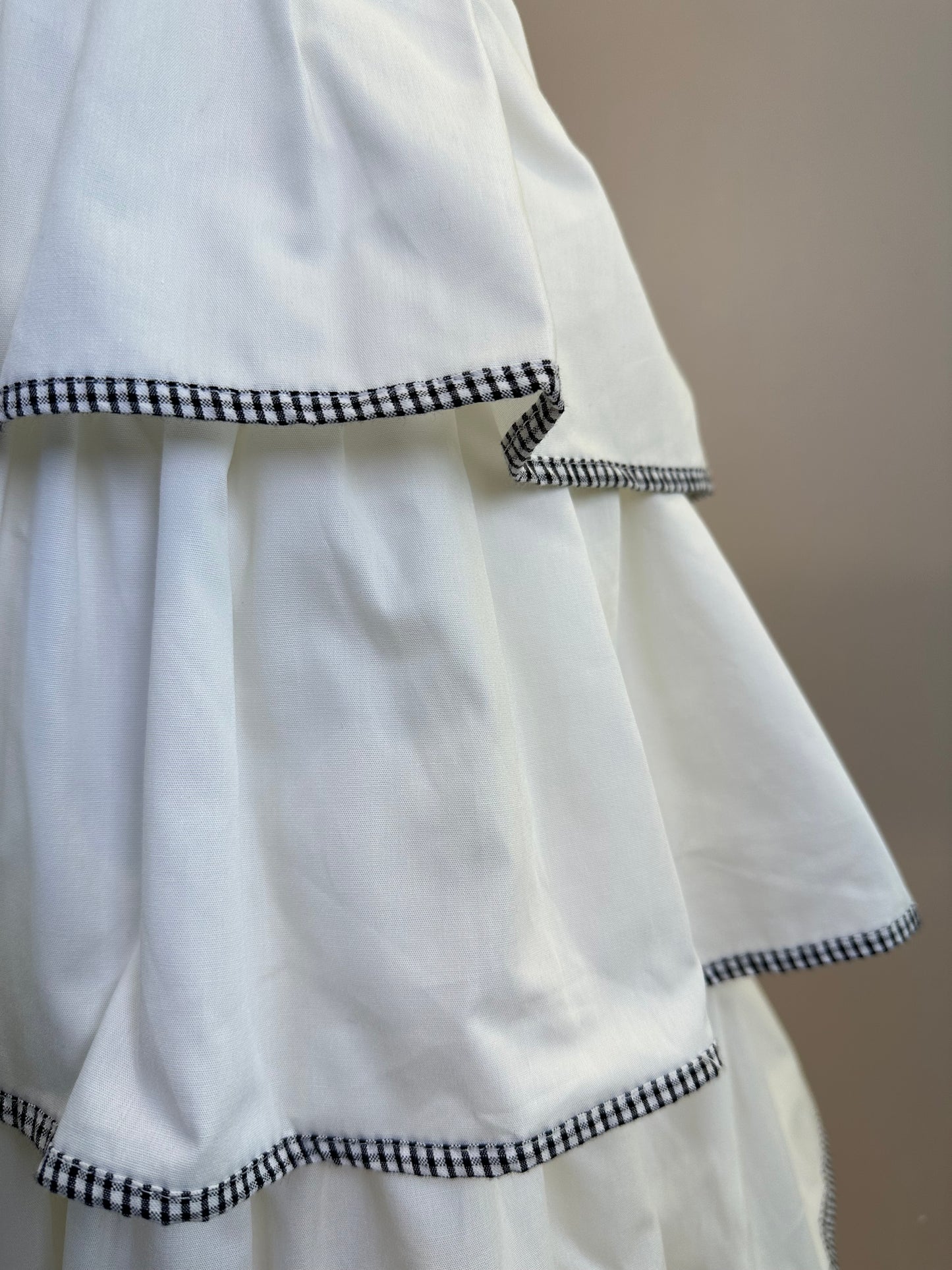 Vestido Infantil Babados Debrum Laço Xadrez - Pituchinhus