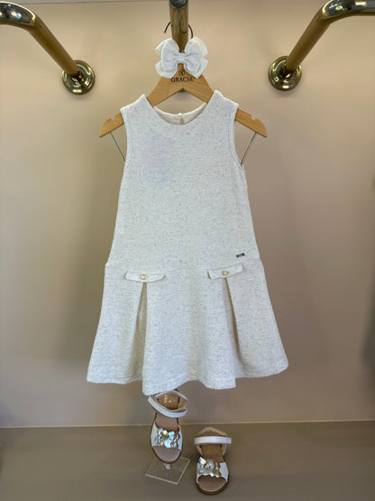 Vestido Infantil Jumper Tweed Leve de Algodão - Beabá