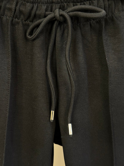 Conjunto Infantil Blusão Boxy Lacinhos Strass e Calça Jogger Tecnonew Preto - Infanti