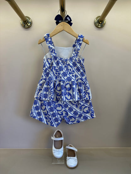 Conjunto Infantil Blusa Estampada DG Flores e Shorts DG Flores - Animê