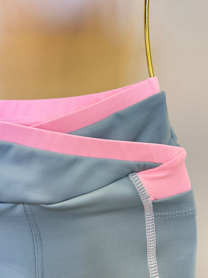 Conjunto Infantil Top Sara Ballet Rosa e Bermuda Sara Ballet Cinza - Siri Sport