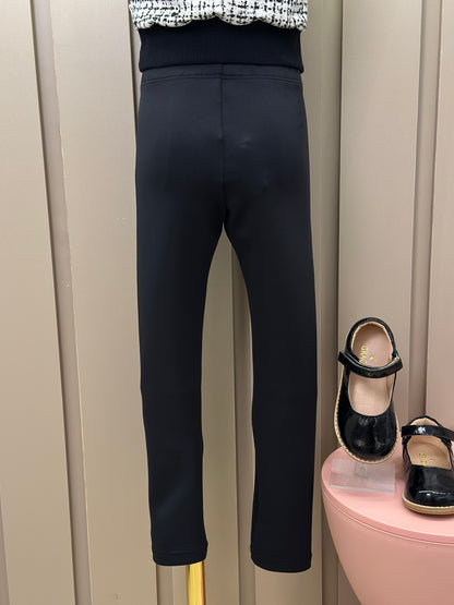 Conjunto Infantil Trio Blusa Comfy, Colete Tweed Molecotton e Legging Fly Tech Preta  - Infanti