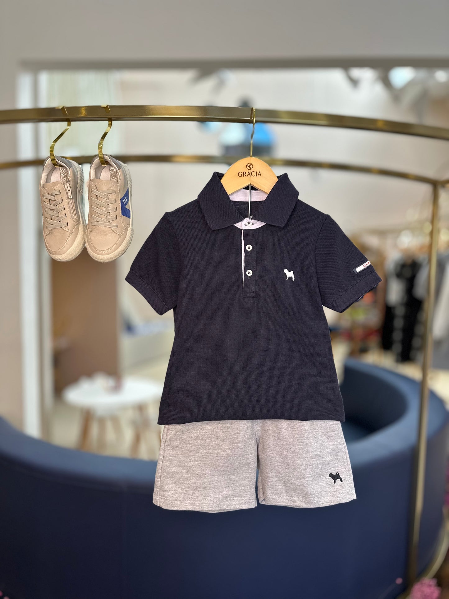 Camisa Polo Infantil Piquet Marinho - Charpey