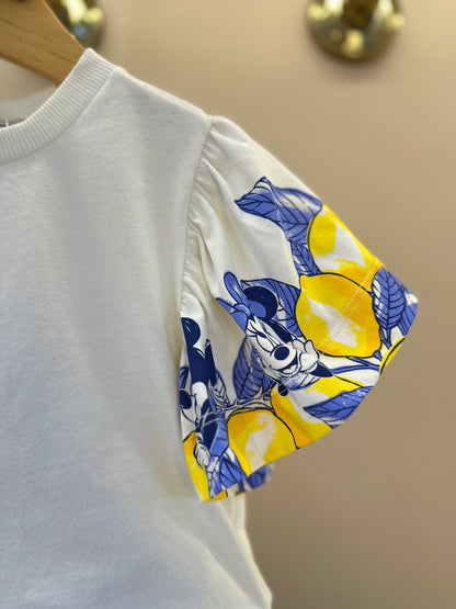 Conjunto Infantil Blusa Mangas Limões e Shorts Azul - Animê