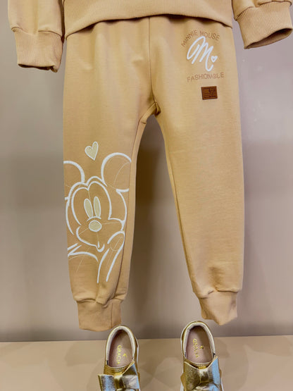 Conjunto Infantil Blusa de Moletom Minnie Laço Paisley e Calça de Moletom Minnie - Animê